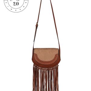 Jessica Simpson 2.0 Ava Saddle Crossbody in Golden Oak