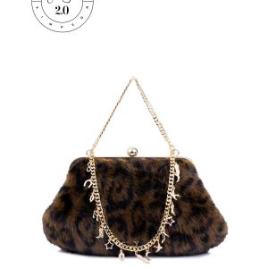 Jessica Simpson 2.0 Zoe Frame Clutch in Leopard