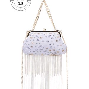 Jessica Simpson 2.0 Zoe Frame Clutch in Soft Ivory