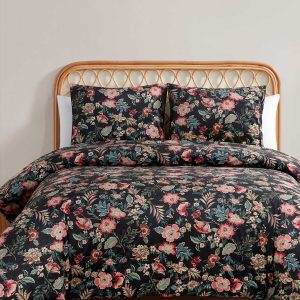 Arcadian Blooms Velvet Duvet Cover  Set