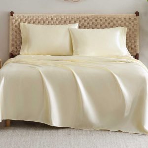 Silky Satin Sheet Set in Antique Golden Honey