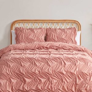 Emmy Textured Comforter Set in Antique Rose