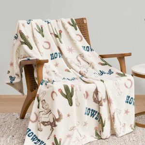 Giddy Up Cowgirl Plush Throw Blanket