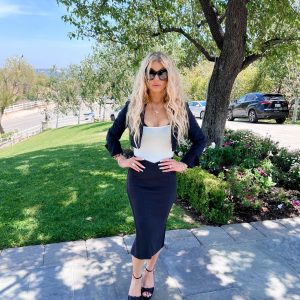 Immie Platform Sandal in Black Snake