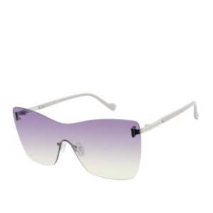 Glamorous Frameless Shield Sunglasses in Silver & Grey