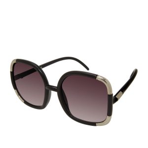 Over-Sized Oval Sunglasses in Black