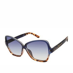 Stylish Butterfly Sunglasses in Blue Tortoise