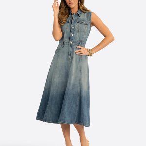 JS Jessica Simpson Denim Dress in Alderwood