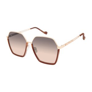 Geometric Metal Sunglasses in Gold