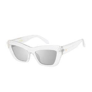 Bold Cat-Eye Sunglasses in Crystal