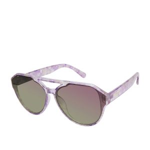 Aviator Sunglasses in Lilac Marble