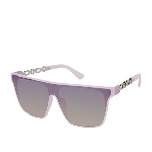 Metal Square Shield Sunglasses in Lavender