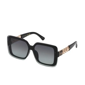 Glamorous Square Shield Sunglasses in Black