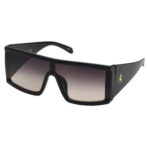 Modern Square Shield Sunglasses in Black