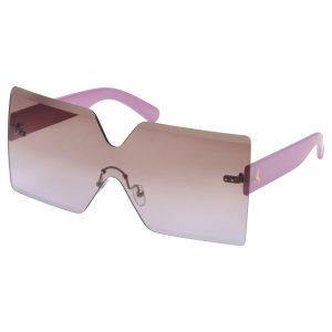 Frameless Shield Sunglasses in Mauve