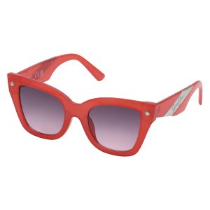 Bold Cat Eye Sunglasses in Milky Coral