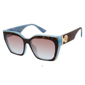 Retro Two Tone Cat Eye Sunglasses in Tortoise & Blue
