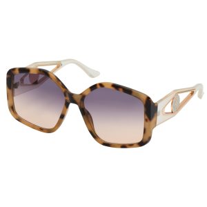 Oversized Geometric Sunglasses in Tortoise & Cream