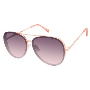 Glam Aviator Pilot Sunglasses in Rose Gold & Rose