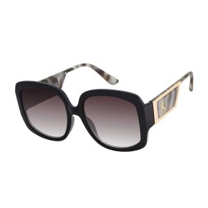 Chic Oversize Square Sunglasses in Black & Tortoise