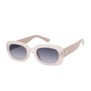 Glam Oval Sunglasses in Cream & Nude