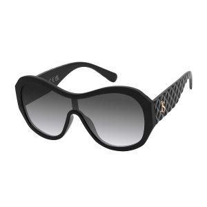 Stylish Oversized Shield Sunglasses in Black