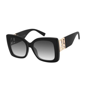 Luxe Oversized Square Sunglasses in Black