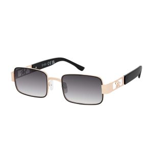 Lux Rectangle Sunglasses in Black Gold