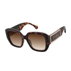Logo Rectangle Sunglasses in Tortoise