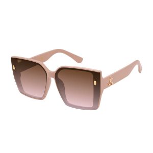 Runway-Ready Square Sunglasses in Rose