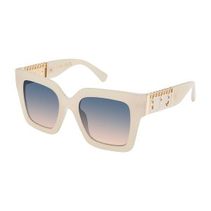 Charm Luxe Square Sunglasses in Ivory