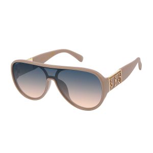 Golden Charm Aviator Sunglasses in Mocha