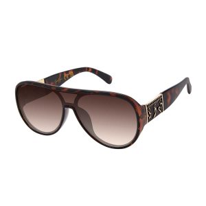 Golden Charm Aviator Sunglasses in Tortoise