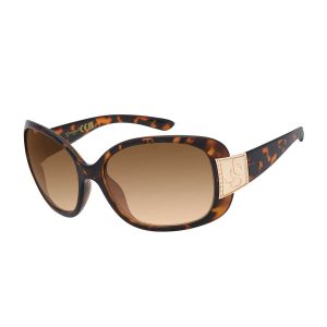 Luxe Oval Shield Sunglasses in Tortoise