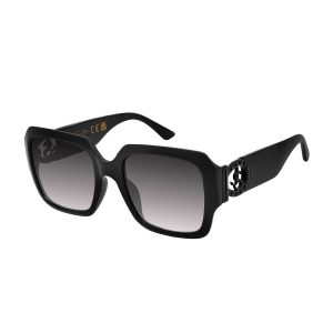 Bold Square Logo Sunglasses in Black