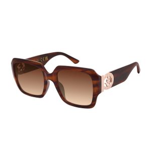 Bold Square Logo Sunglasses in Wood