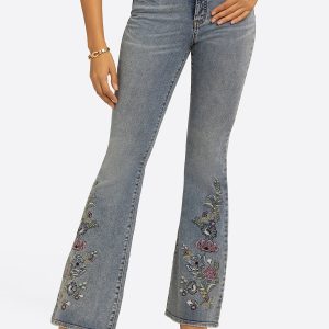 JS Jessica Simpson Hollywood High Rise Flare Jean in Boone