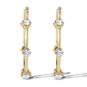 Large Hoop Crystal Earrings