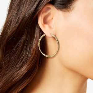 Double Hoop Faceted Earrings