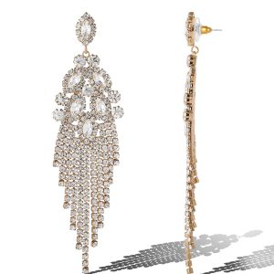 Crystal Waterfall Statement Earrings