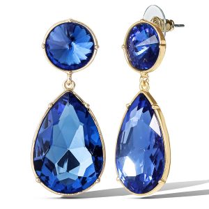 Deep Blue Teardrop Earrings