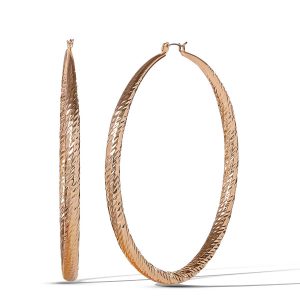 Textured Oversized Hoop Earrings