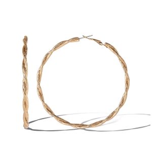 Twisted Rope-Style Hoop Earrings