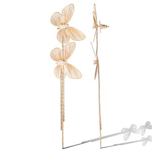 Double Butterfly Dangle Earrings