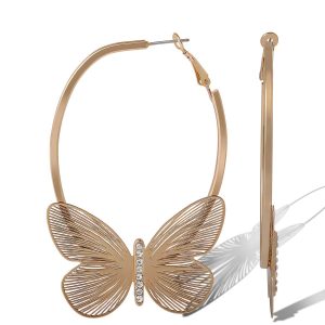 Butterfly Hoop Earrings