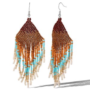 Multi Seed Beads Dangle Earring