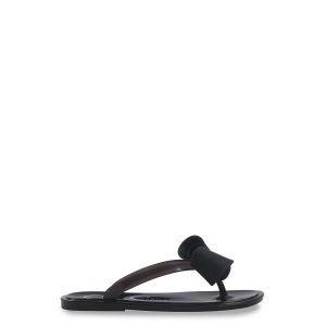 Girls Jelly Thong Sandals in Black
