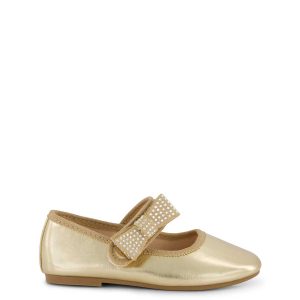 Toddler Amy Crystal Bow Ballet Flat in Gold