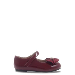 Toddler Amy Big Bow Mary Jane in Maroon
