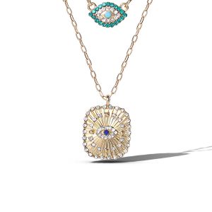 Layered Evil Eye Necklace Set
